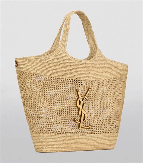 yves saint laurent rafia|ICARE IN RAFFIA .